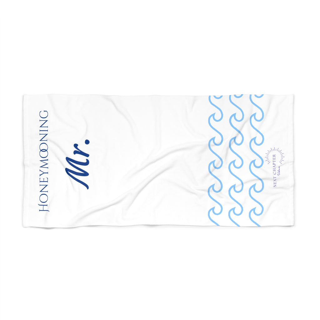 MR Honeymooning Beach Towel, Tropical Towel for Couples, Summer Holiday Gift, Bride and Groom Present, Vacation Essentials