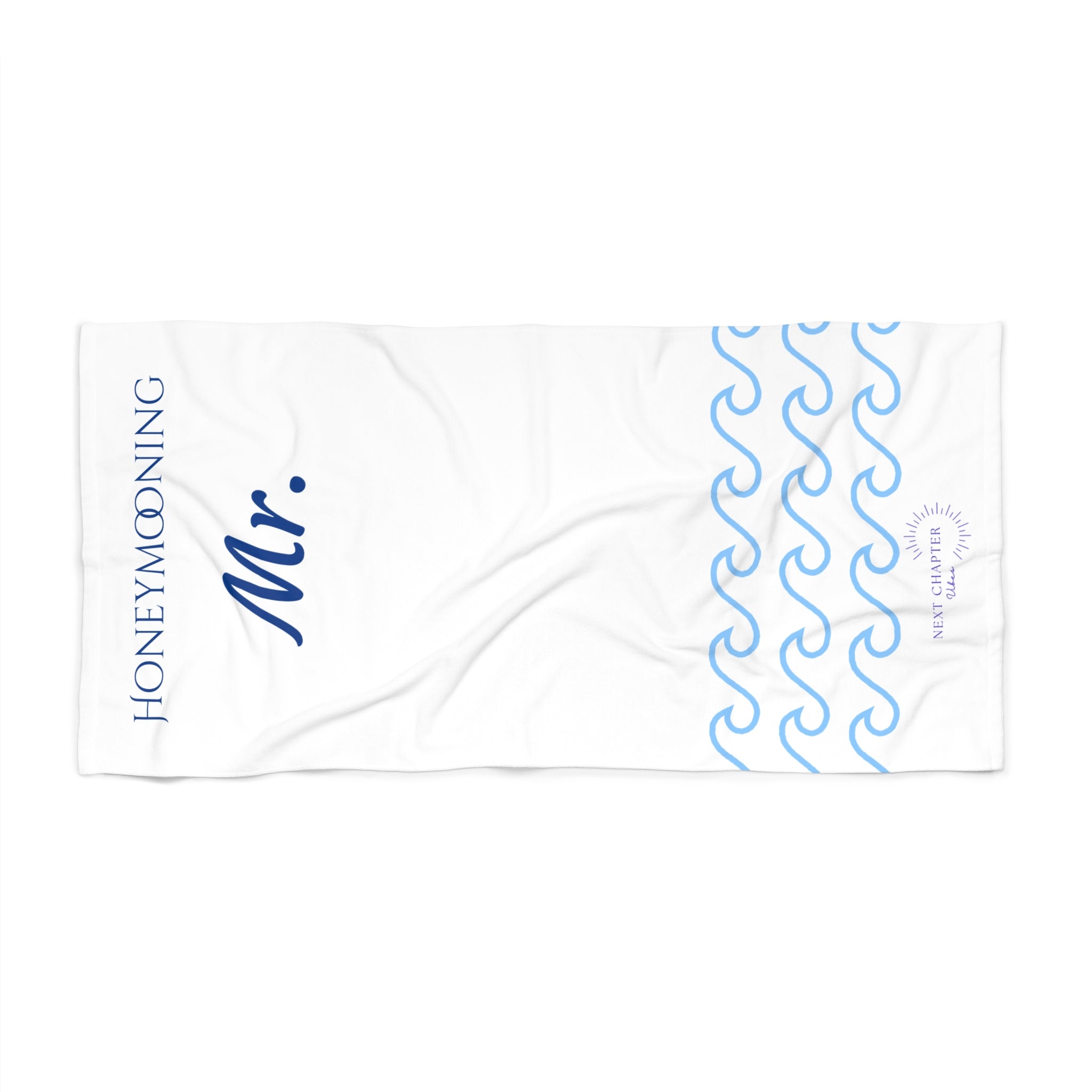 MR Honeymooning Beach Towel, Tropical Towel for Couples, Summer Holiday Gift, Bride and Groom Present, Vacation Essentials