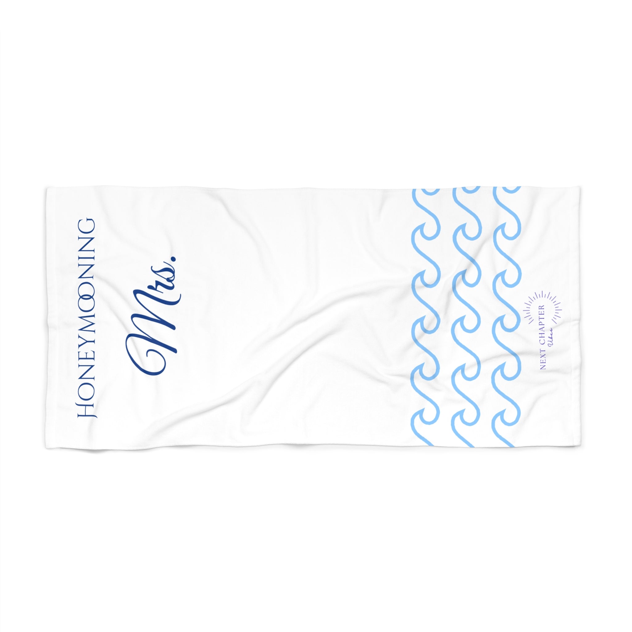 MRS Honeymooning Beach Towel, Tropical Towel for Couples, Summer Holiday Gift, Bride and Groom Present, Vacation Essentials