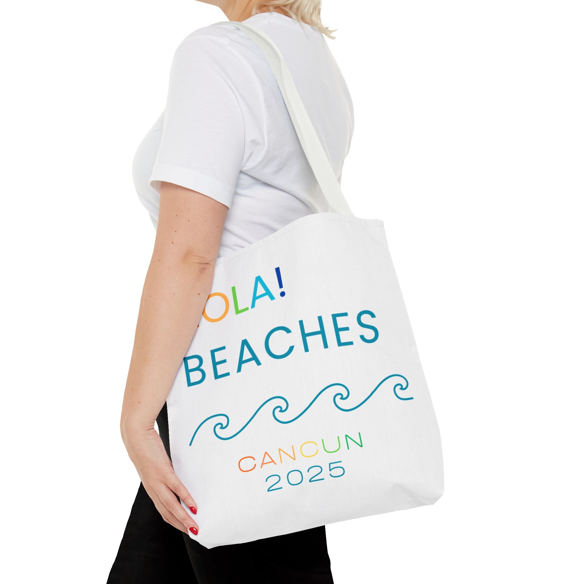 Colorful Cancun Beach Tote Bag, Summer Essentials, Travel Accessory, Eco-Friendly Gift, Beach Lovers, Vacation Tote