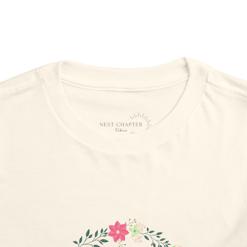 Middle Sister Toddler Tee, Floral Children’s Shirt, Gift for Sibling, Birthday Present, Summer Outfit, Family Occasion