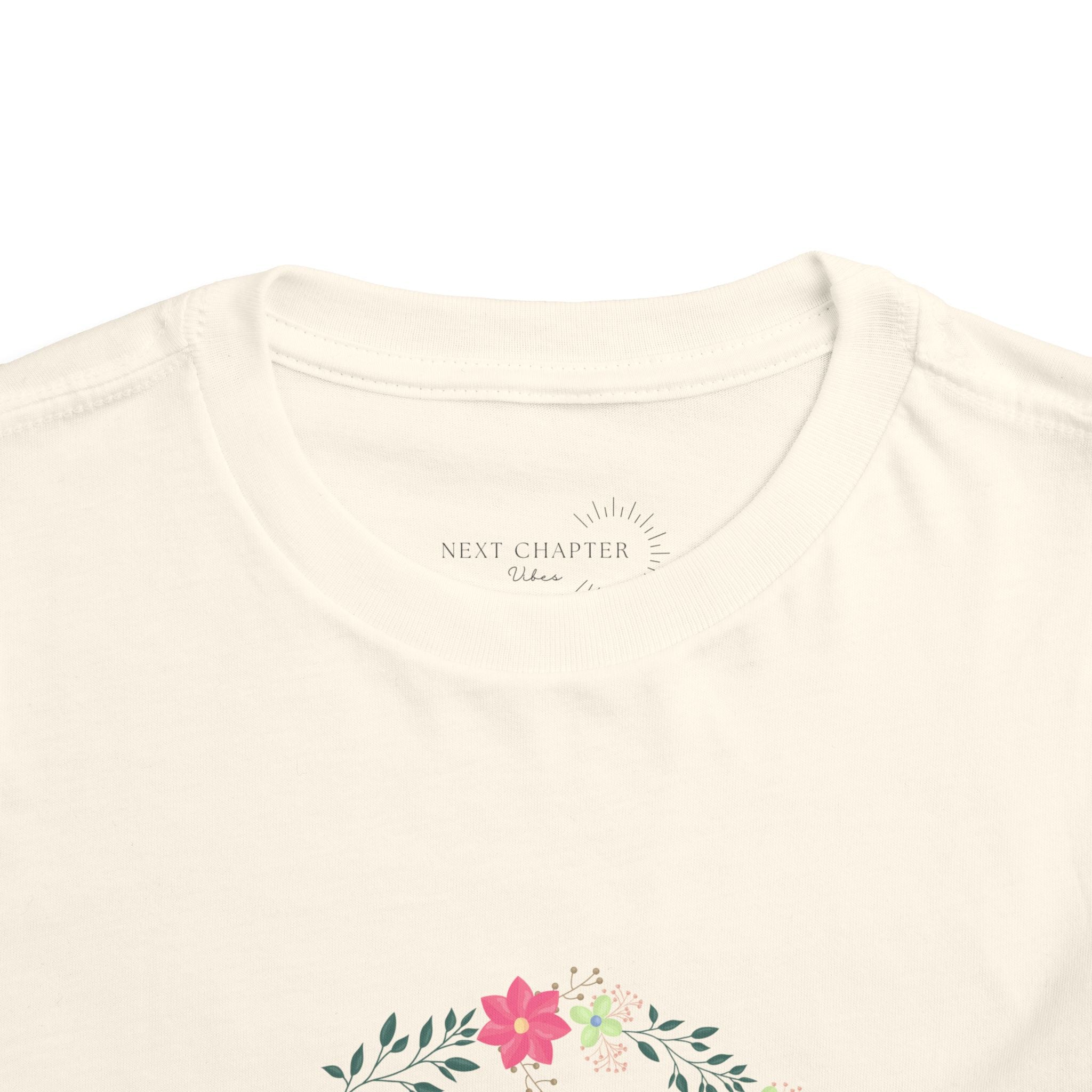 Middle Sister Toddler Tee, Floral Children’s Shirt, Gift for Sibling, Birthday Present, Summer Outfit, Family Occasion