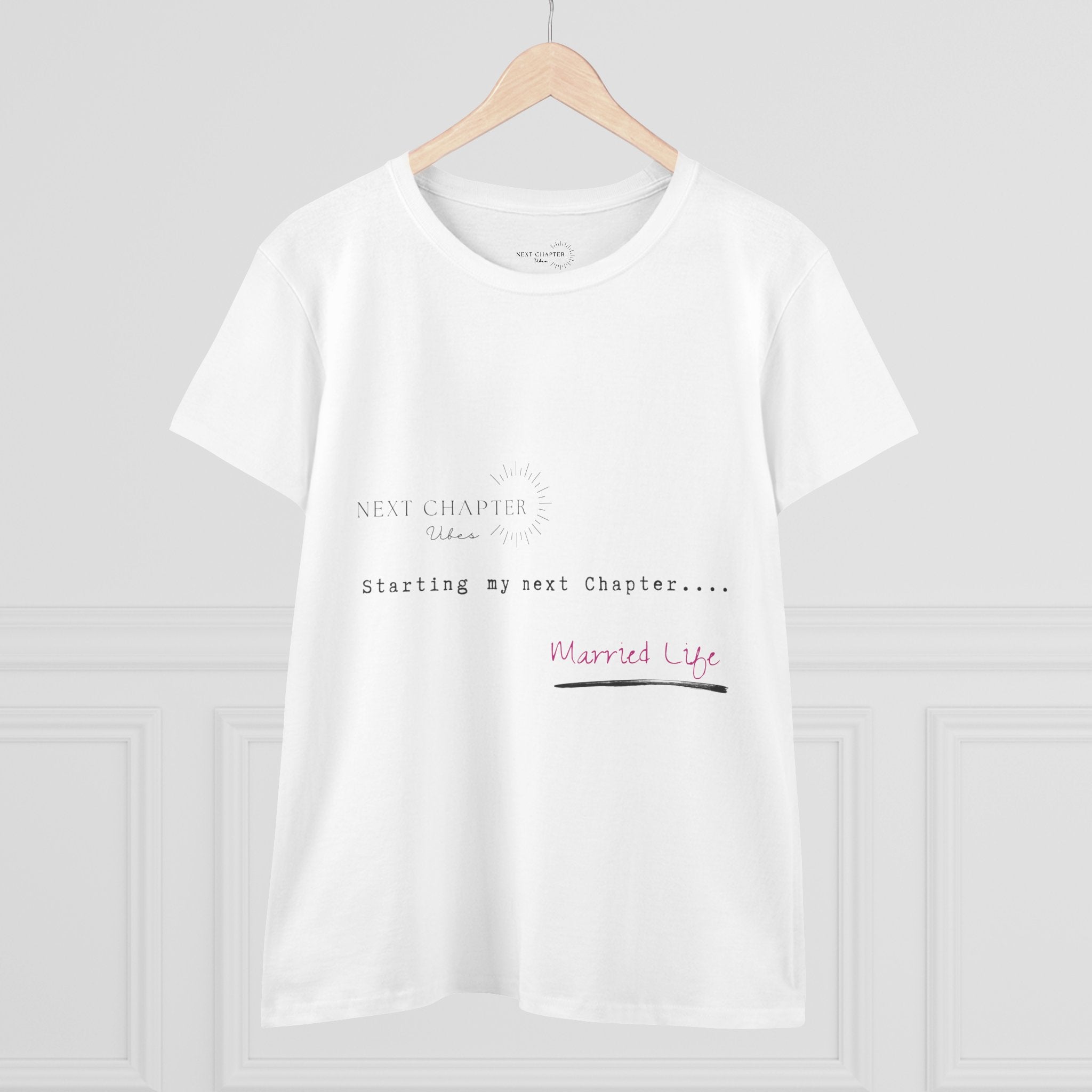 Married Life Cotton Tee for Trendy Women, Casual Wear, Gifts for Brides, Engagement Parties, Wedding Celebrations