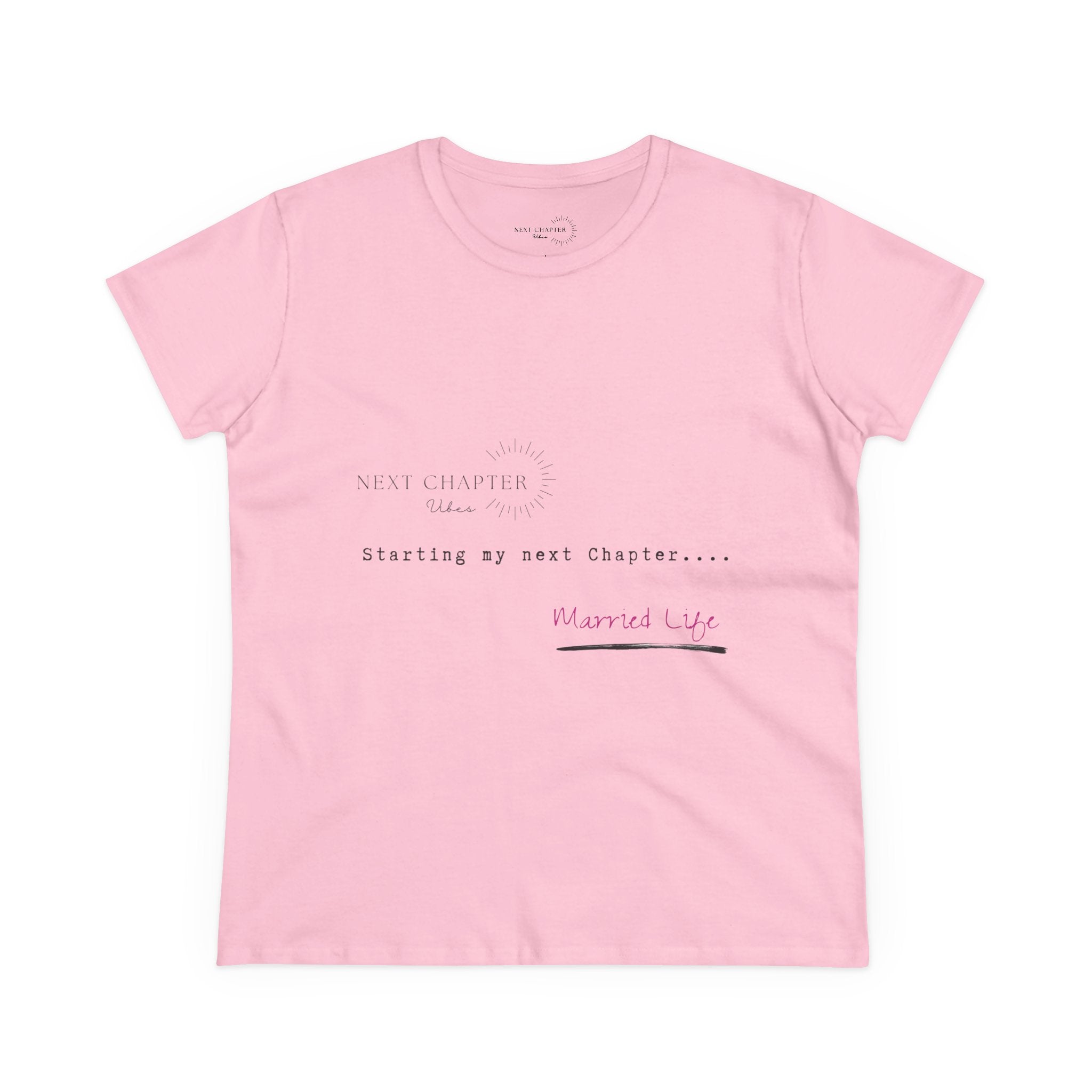 Married Life Cotton Tee for Trendy Women, Casual Wear, Gifts for Brides, Engagement Parties, Wedding Celebrations