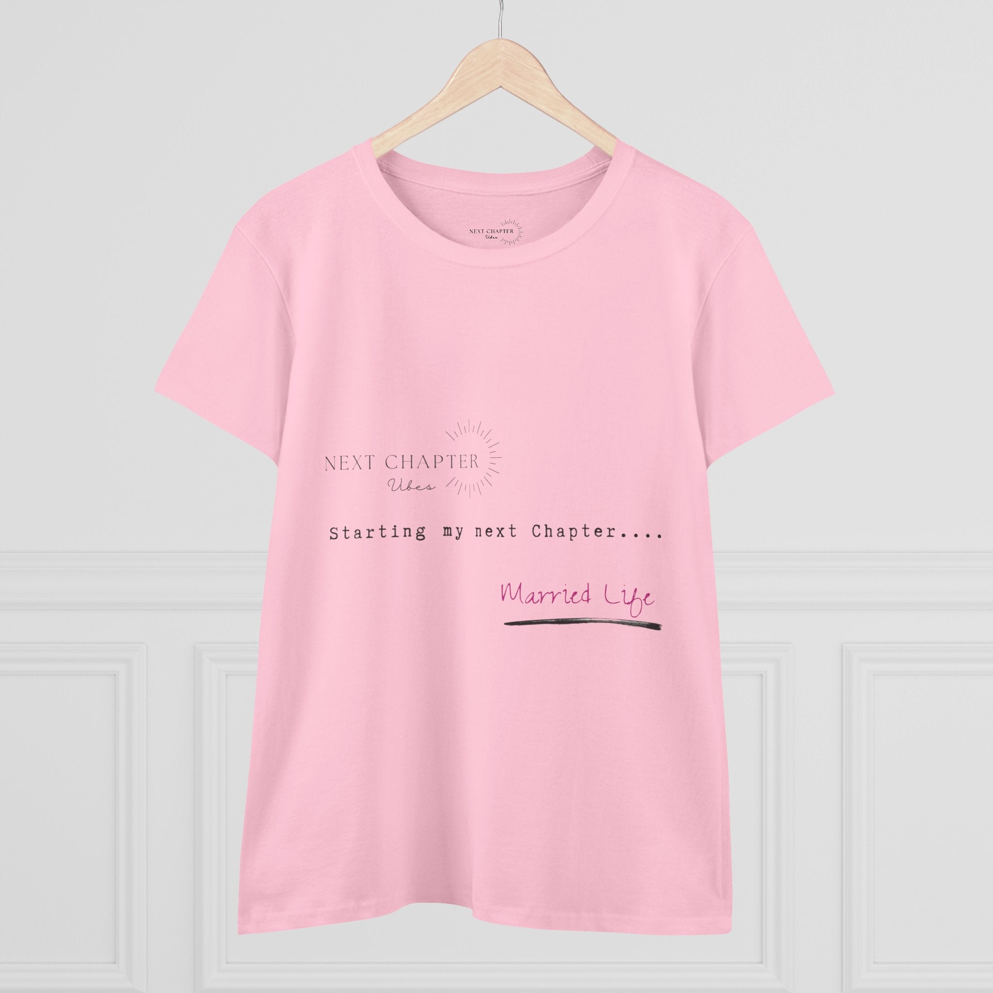 Married Life Cotton Tee for Trendy Women, Casual Wear, Gifts for Brides, Engagement Parties, Wedding Celebrations