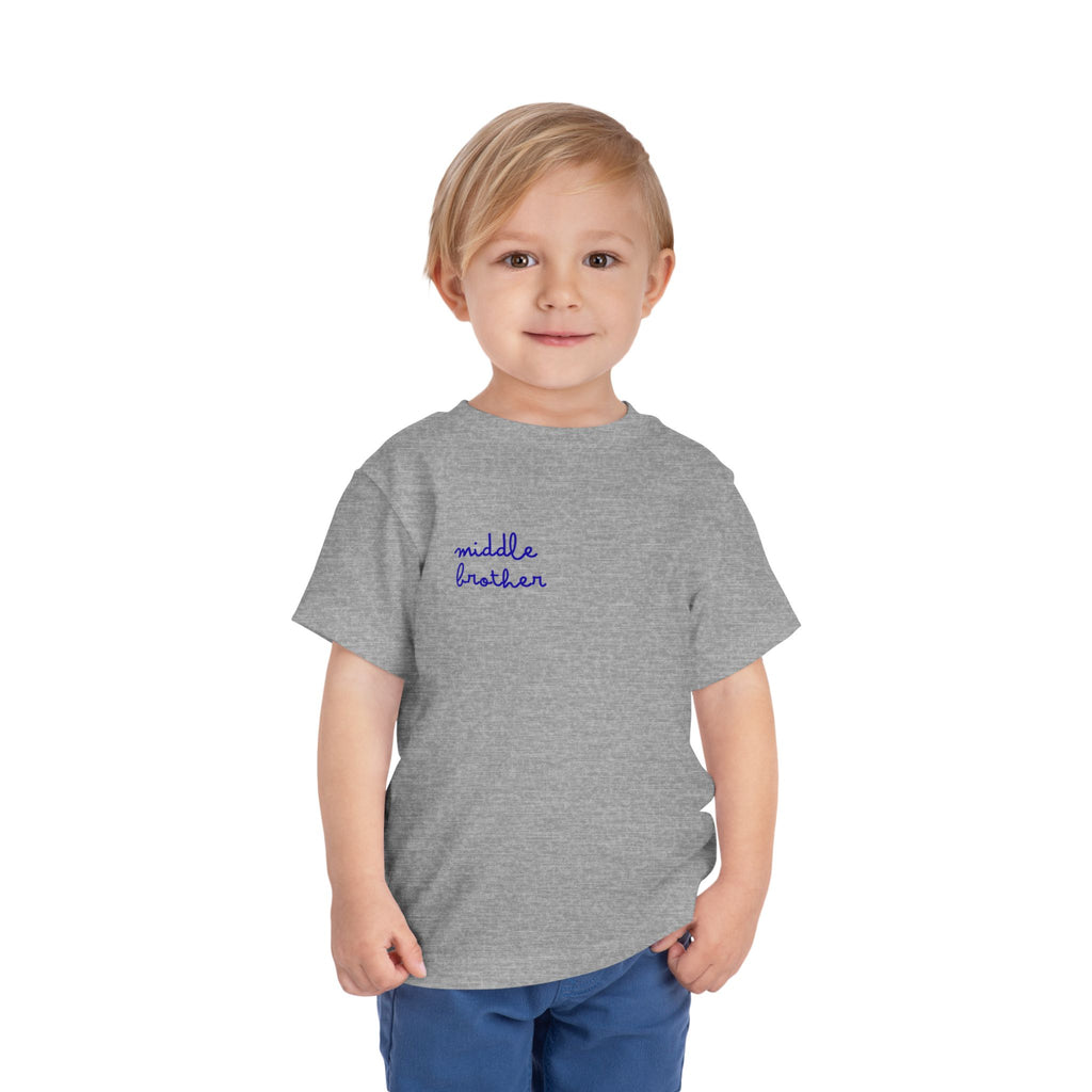 Middle Brother Toddler Tee, Cute Kids Shirt, Baby Gift, Birthday Outfit, Sibling Announcement