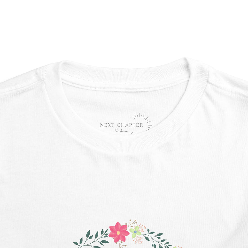 Middle Sister Toddler Tee, Floral Children’s Shirt, Gift for Sibling, Birthday Present, Summer Outfit, Family Occasion