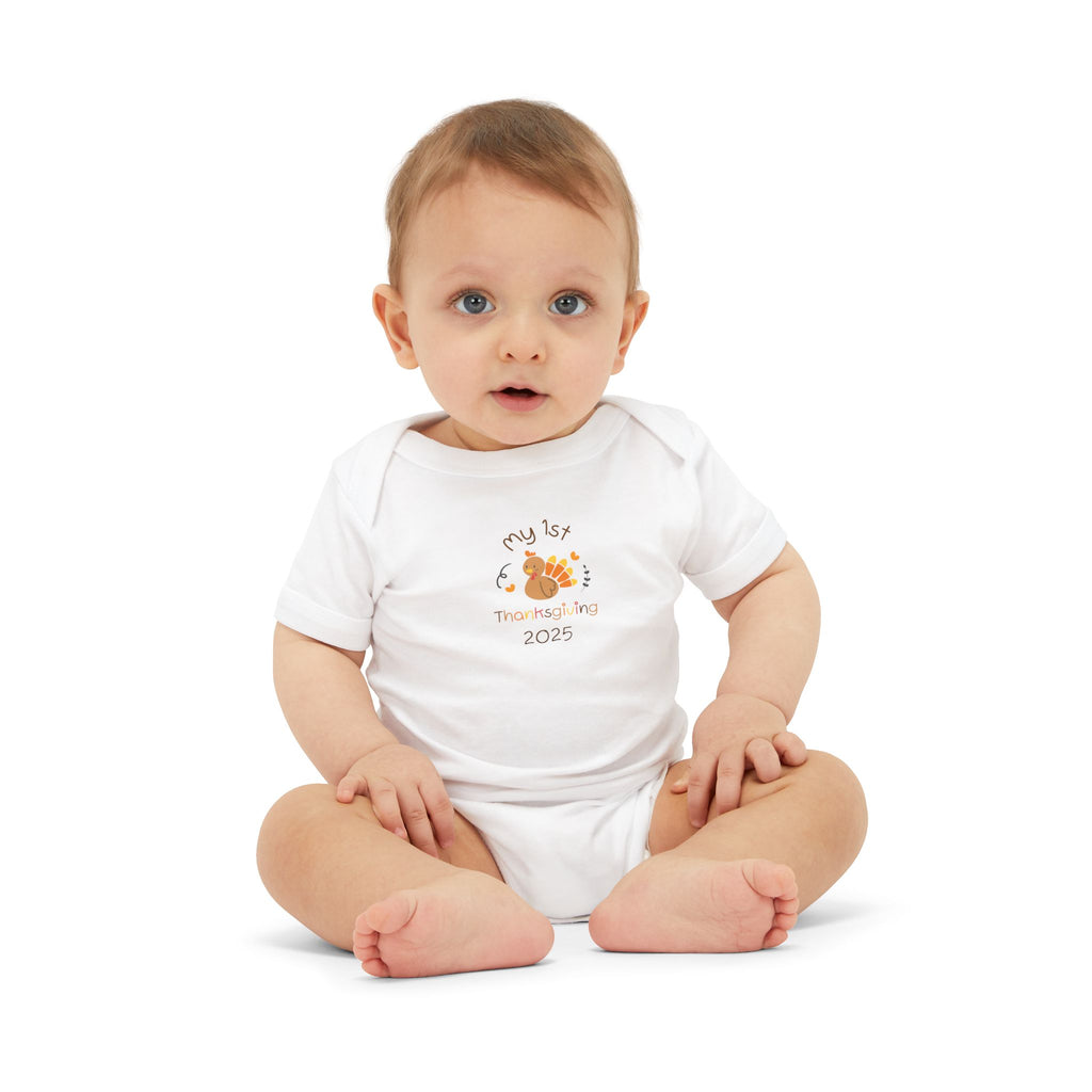 My 1st Thanksgiving Baby Bodysuit - Perfect for Newborns, Baby Showers, First Birthdays, Gifts, Photography Props