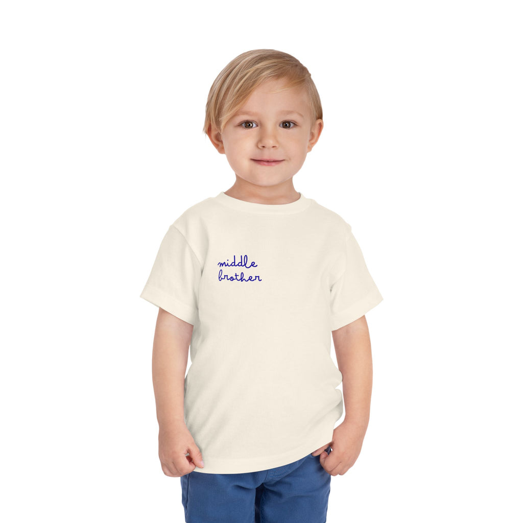 Middle Brother Toddler Tee, Cute Kids Shirt, Baby Gift, Birthday Outfit, Sibling Announcement